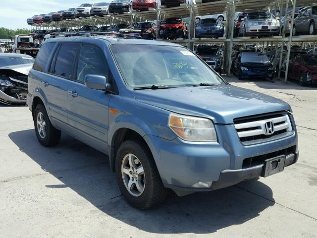 5FNYF18308B009896 - 2008 HONDA PILOT SE BLUE photo 1