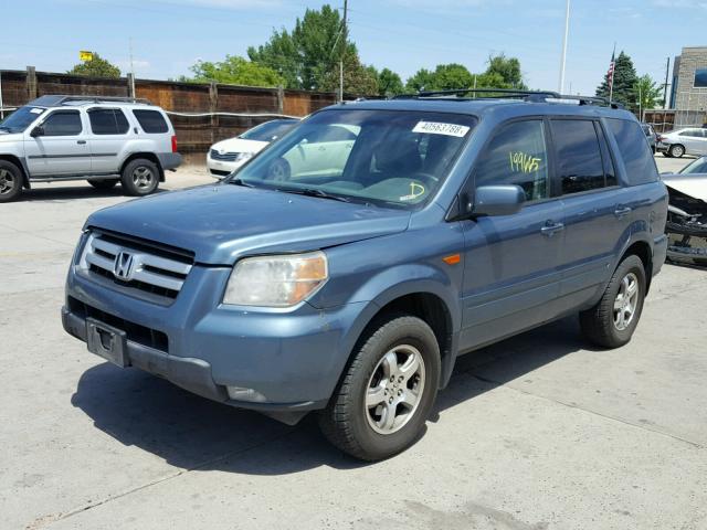 5FNYF18308B009896 - 2008 HONDA PILOT SE BLUE photo 2