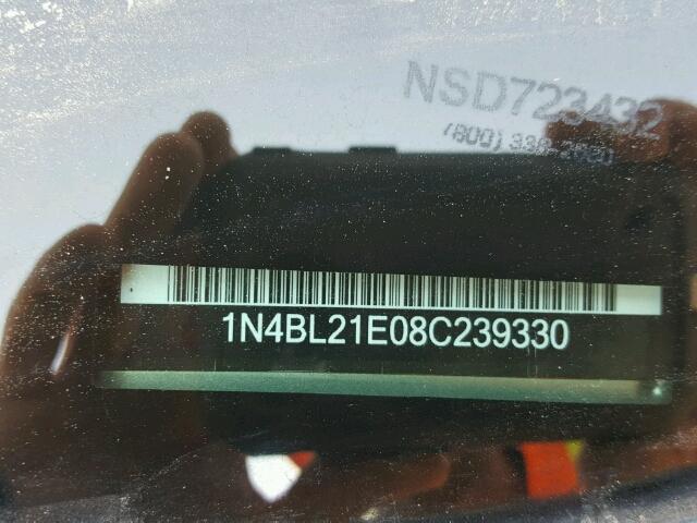 1N4BL21E08C239330 - 2008 NISSAN ALTIMA GREEN photo 10