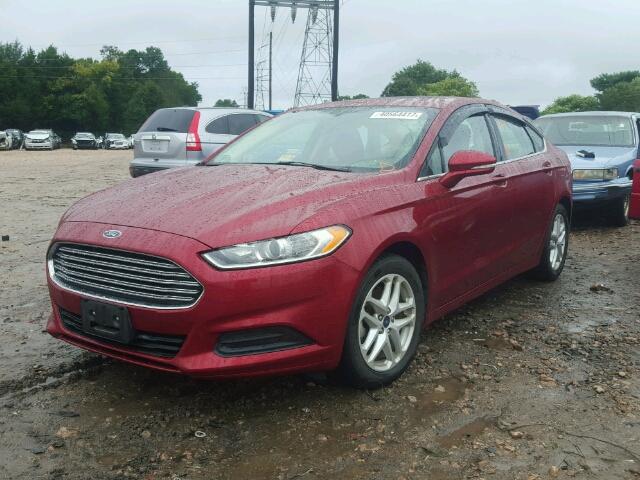 3FA6P0H74ER191118 - 2014 FORD FUSION SE RED photo 2