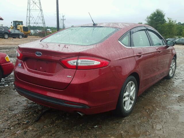 3FA6P0H74ER191118 - 2014 FORD FUSION SE RED photo 4