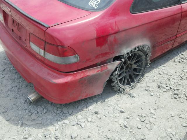 1HGEM1157XL054769 - 1999 HONDA CIVIC SI RED photo 9