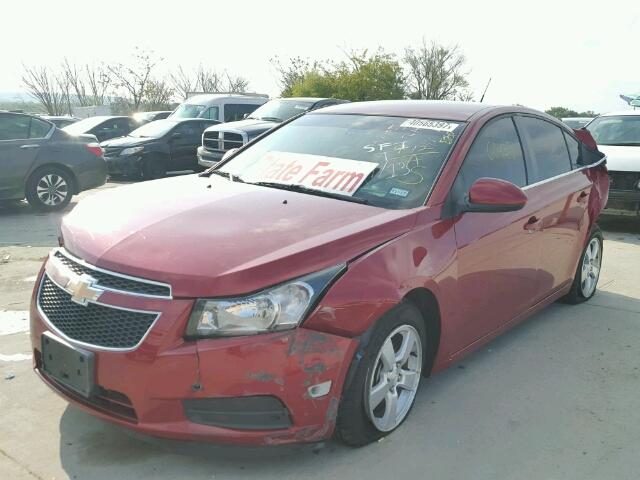 1G1PC5SB4D7232673 - 2013 CHEVROLET CRUZE LT BURGUNDY photo 2