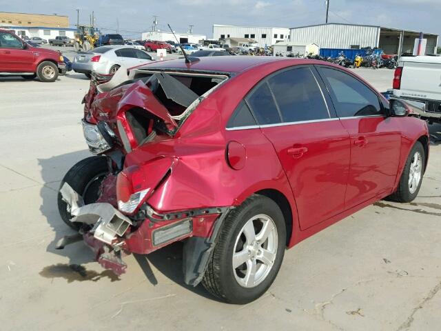 1G1PC5SB4D7232673 - 2013 CHEVROLET CRUZE LT BURGUNDY photo 4