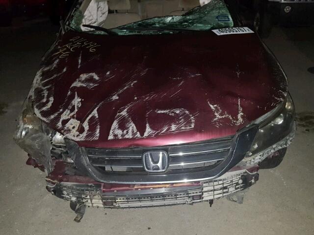 1HGCR2F3XDA122785 - 2013 HONDA ACCORD LX MAROON photo 7