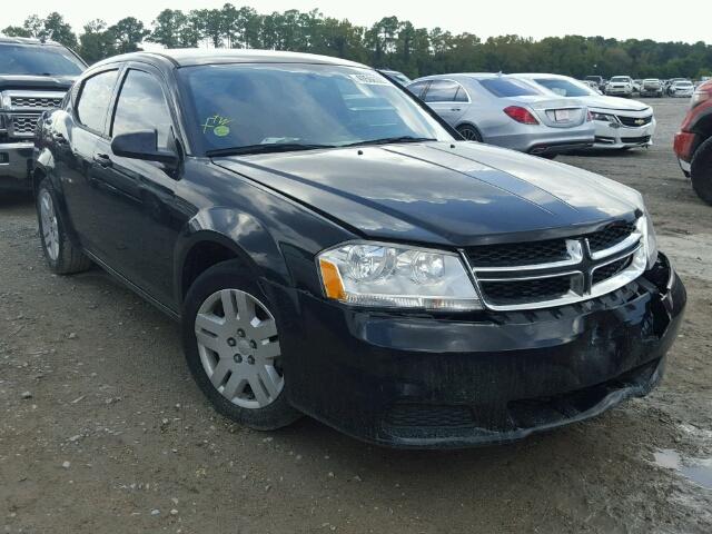 1C3CDZAB5EN109316 - 2014 DODGE AVENGER BLACK photo 1