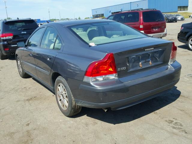 YV1RS61T742347147 - 2004 VOLVO S60 GRAY photo 3