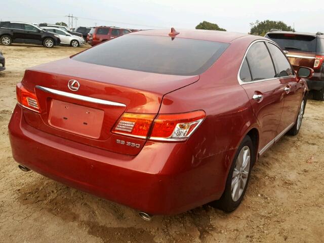 JTHBK1EG6C2485038 - 2012 LEXUS ES RED photo 4