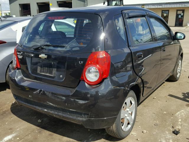 KL1TD66E39B304343 - 2009 CHEVROLET AVEO LS BLACK photo 4