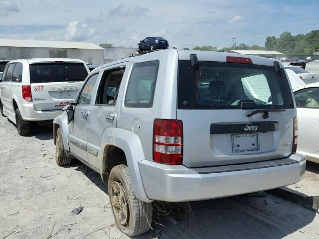 1J8GP28K78W184575 - 2008 JEEP LIBERTY SP SILVER photo 3