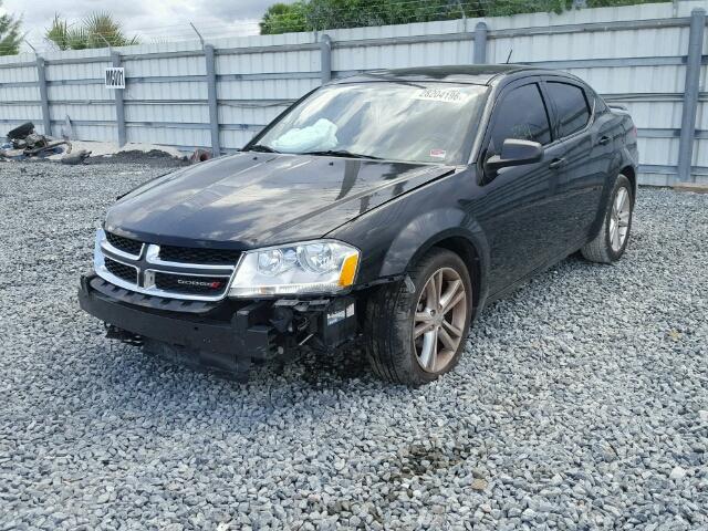 1C3CDZAG6DN504793 - 2013 DODGE AVENGER SE BLACK photo 2