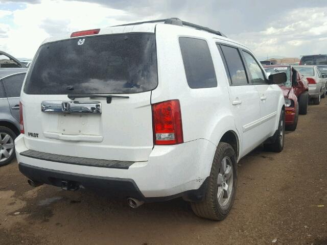 5FNYF3H57BB040910 - 2011 HONDA PILOT EXL WHITE photo 4