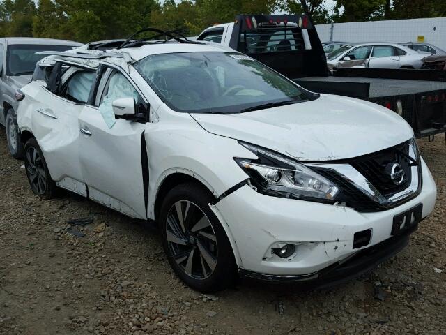 5N1AZ2MG0FN247135 - 2015 NISSAN MURANO S WHITE photo 1