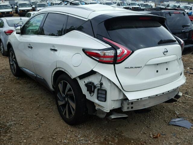 5N1AZ2MG0FN247135 - 2015 NISSAN MURANO S WHITE photo 3