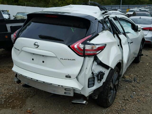 5N1AZ2MG0FN247135 - 2015 NISSAN MURANO S WHITE photo 4