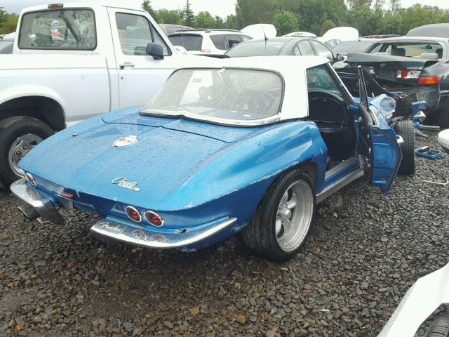 30867S1208509 - 1963 CHEVROLET CORVETTE BLUE photo 4