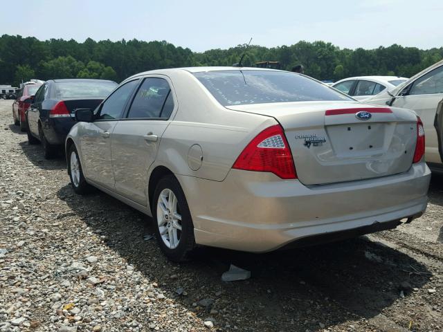 3FAHP0GA1AR377070 - 2010 FORD FUSION S SILVER photo 3