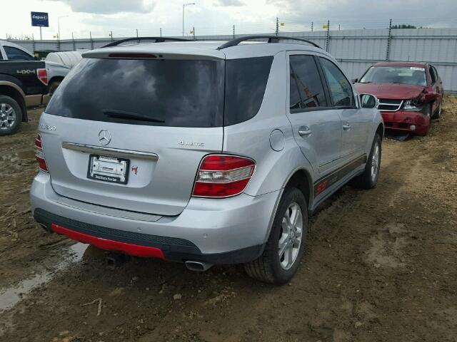 4JGBB86E67A162669 - 2007 MERCEDES-BENZ ML 350 SILVER photo 4