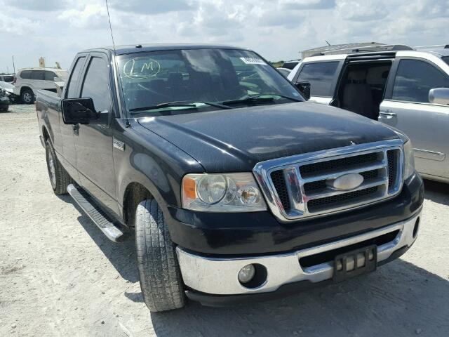 1FTRX12W27NA72566 - 2007 FORD F150 BLACK photo 1