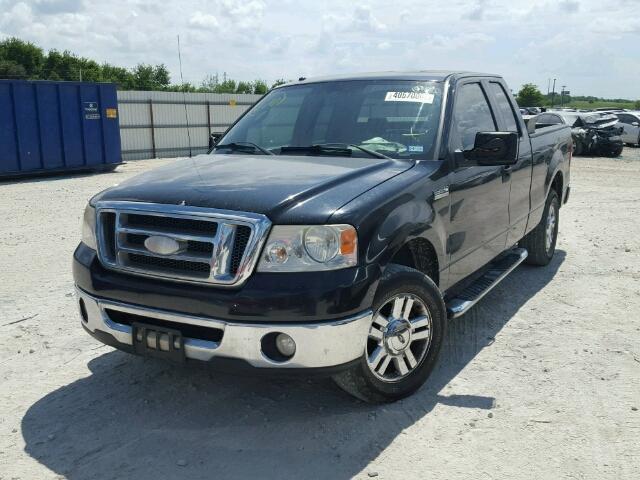 1FTRX12W27NA72566 - 2007 FORD F150 BLACK photo 2