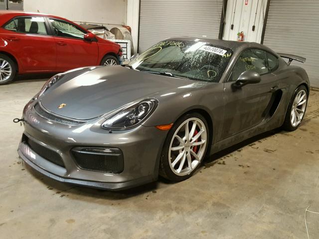 WP0AC2A83GK191424 - 2016 PORSCHE CAYMAN GT4 GRAY photo 2