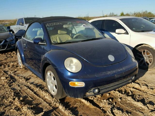 3VWCK21Y73M317764 - 2003 VOLKSWAGEN NEW BEETLE BLUE photo 1