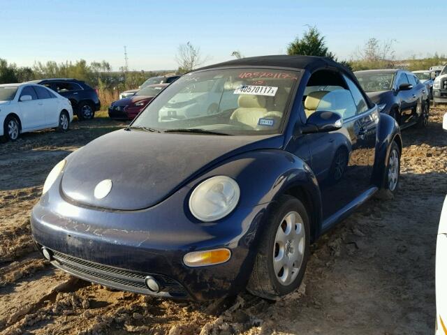 3VWCK21Y73M317764 - 2003 VOLKSWAGEN NEW BEETLE BLUE photo 2