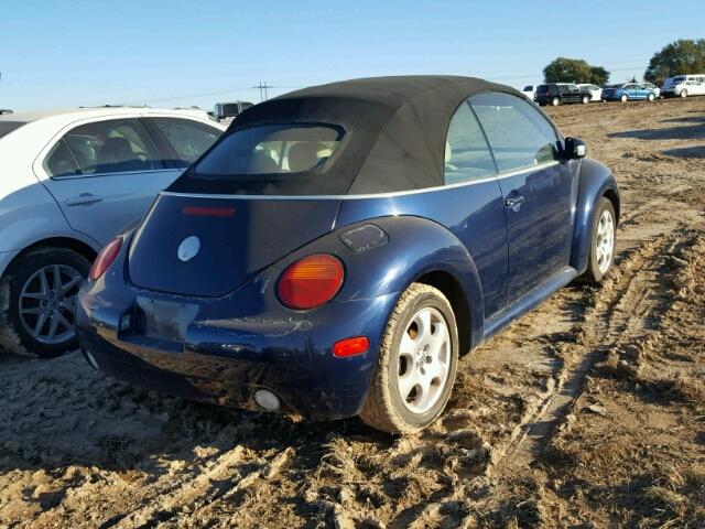 3VWCK21Y73M317764 - 2003 VOLKSWAGEN NEW BEETLE BLUE photo 4