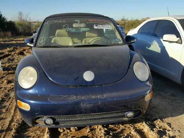 3VWCK21Y73M317764 - 2003 VOLKSWAGEN NEW BEETLE BLUE photo 9