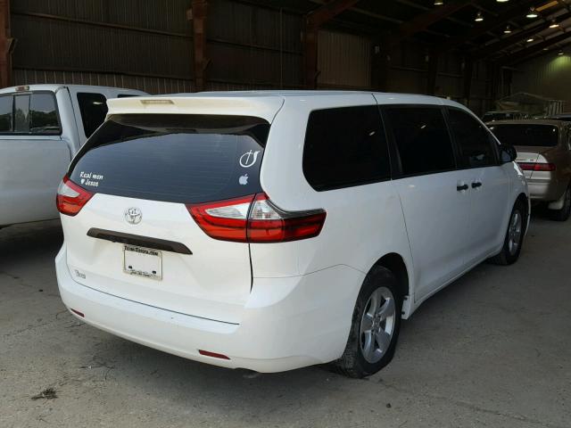 5TDZK3DC7FS586581 - 2015 TOYOTA SIENNA BAS WHITE photo 4