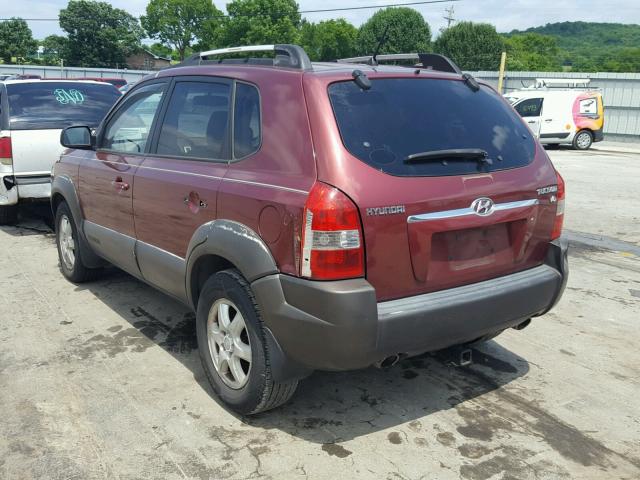 KM8JN12D65U041806 - 2005 HYUNDAI TUCSON GLS MAROON photo 3