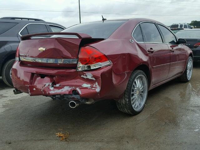 2G1WC581069357651 - 2006 CHEVROLET IMPALA LT MAROON photo 4