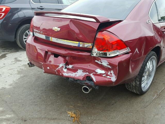 2G1WC581069357651 - 2006 CHEVROLET IMPALA LT MAROON photo 9