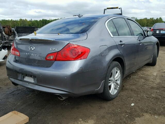 JN1CV6AR3AM461219 - 2010 INFINITI G37 GRAY photo 4