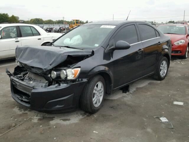 1G1JC5SB3E4191932 - 2014 CHEVROLET SONIC LT BLACK photo 2