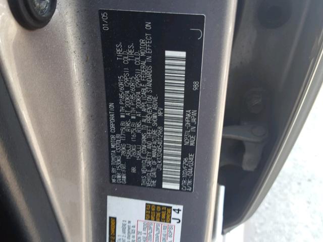 JTLKT324X54012968 - 2005 TOYOTA SCION XB Күміс фото 10