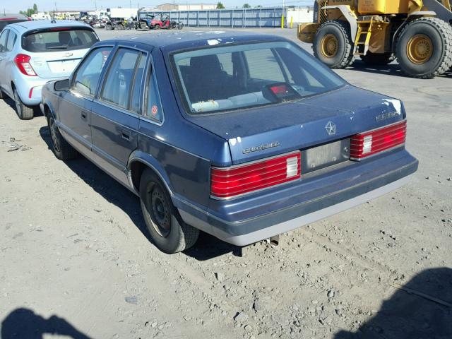 1C3BH48K1KN535802 - 1989 CHRYSLER LEBARON 蓝色 照片 3