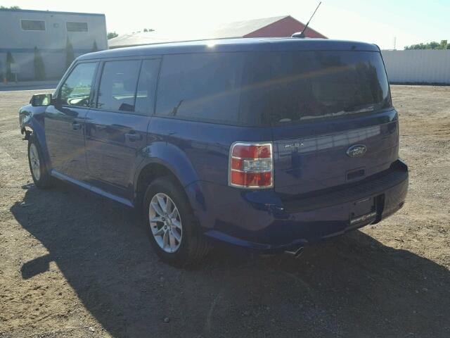 2FMGK5B84FBA01731 - 2015 FORD FLEX SE BLUE photo 3