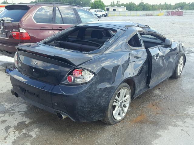 KMHHM66D68U296033 - 2008 HYUNDAI TIBURON GS BLACK photo 4