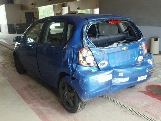 KL1TD66696B546557 - 2006 CHEVROLET AVEO BASE Көк фото 3