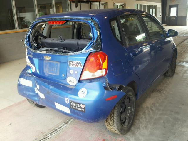 KL1TD66696B546557 - 2006 CHEVROLET AVEO BASE Көк фото 4