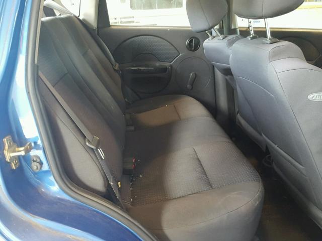 KL1TD66696B546557 - 2006 CHEVROLET AVEO BASE Көк фото 6