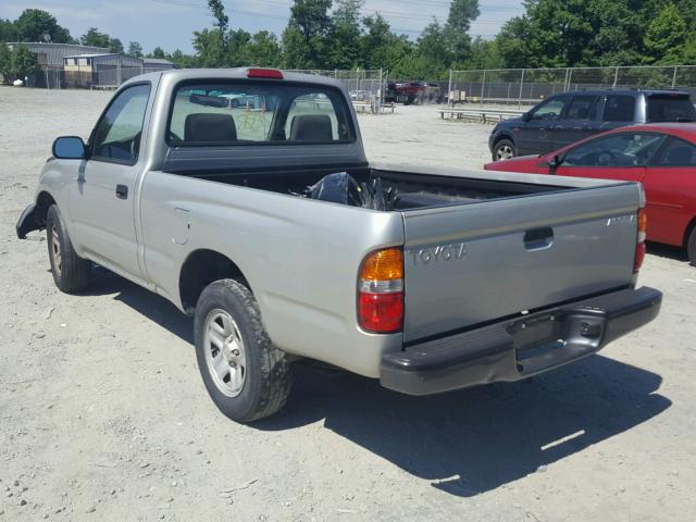 5TENL42NX1Z832914 - 2001 TOYOTA TACOMA SILVER photo 3