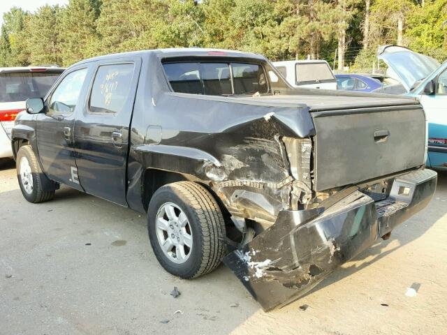 2HJYK16516H563614 - 2006 HONDA RIDGELINE BLACK photo 3