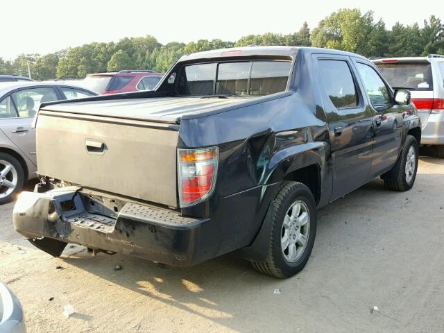 2HJYK16516H563614 - 2006 HONDA RIDGELINE BLACK photo 4