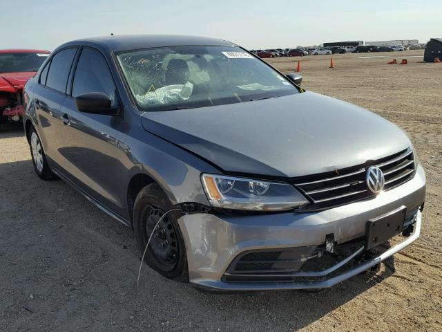 3VW2K7AJ3FM415058 - 2015 VOLKSWAGEN JETTA BASE Մոխրագույն լուսանկար 1