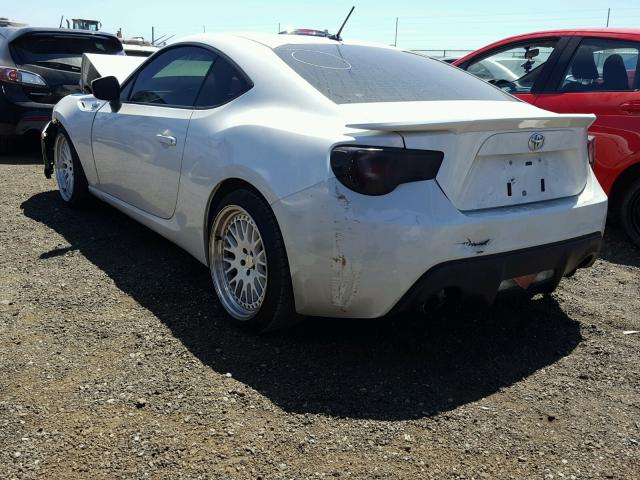 JF1ZNAA19D1731523 - 2013 TOYOTA SCION FR-S WHITE photo 3