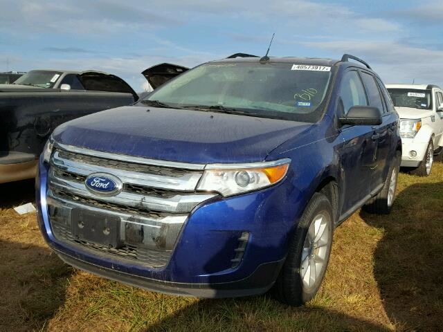 2FMDK3GC6EBB38043 - 2014 FORD EDGE SE BLUE photo 2