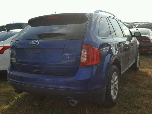 2FMDK3GC6EBB38043 - 2014 FORD EDGE SE BLUE photo 4