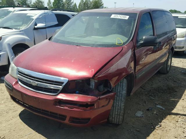 1GNDX03E23D287754 - 2003 CHEVROLET VENTURE MAROON photo 2